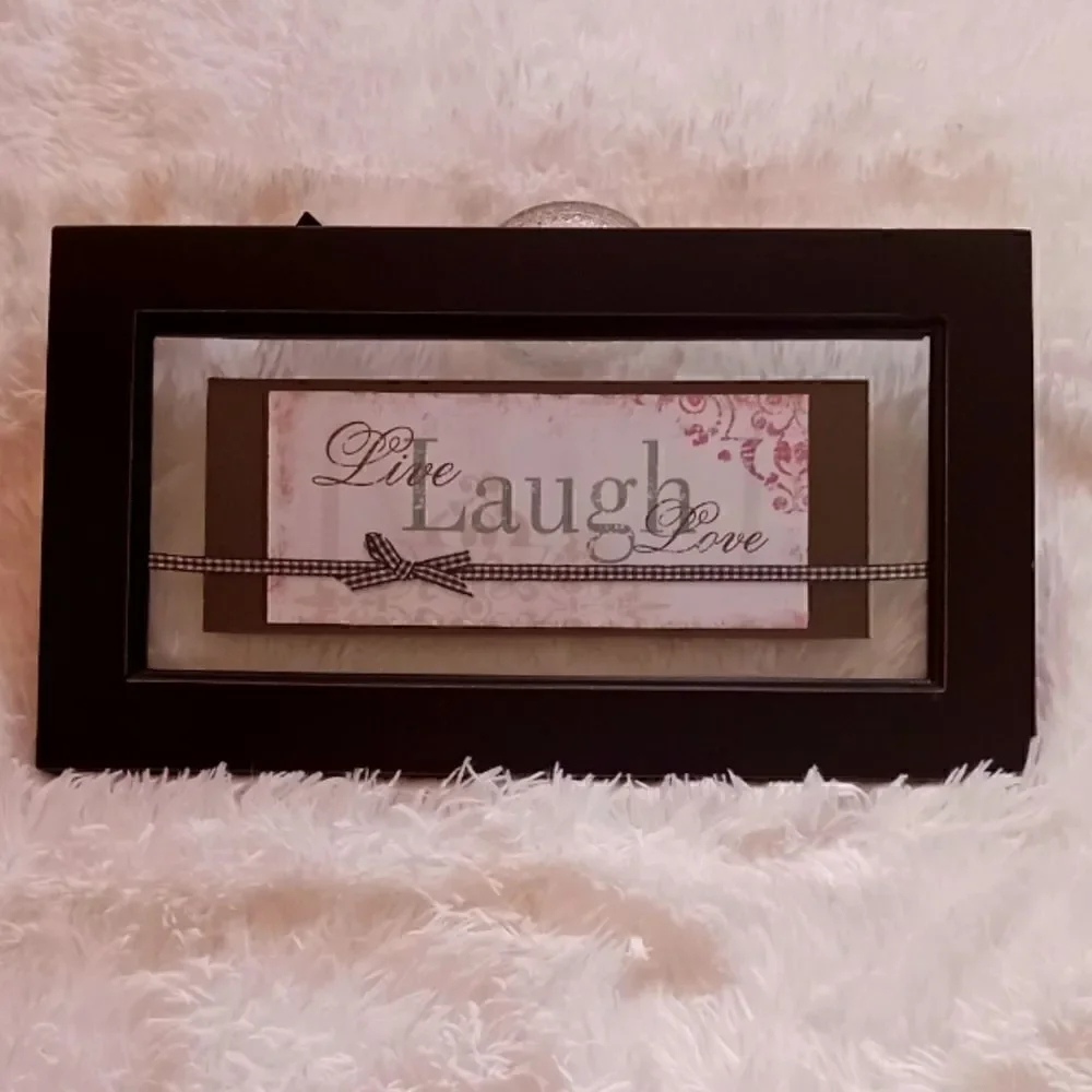 LIVE LAUGH LOVE Picture in Frame NWT